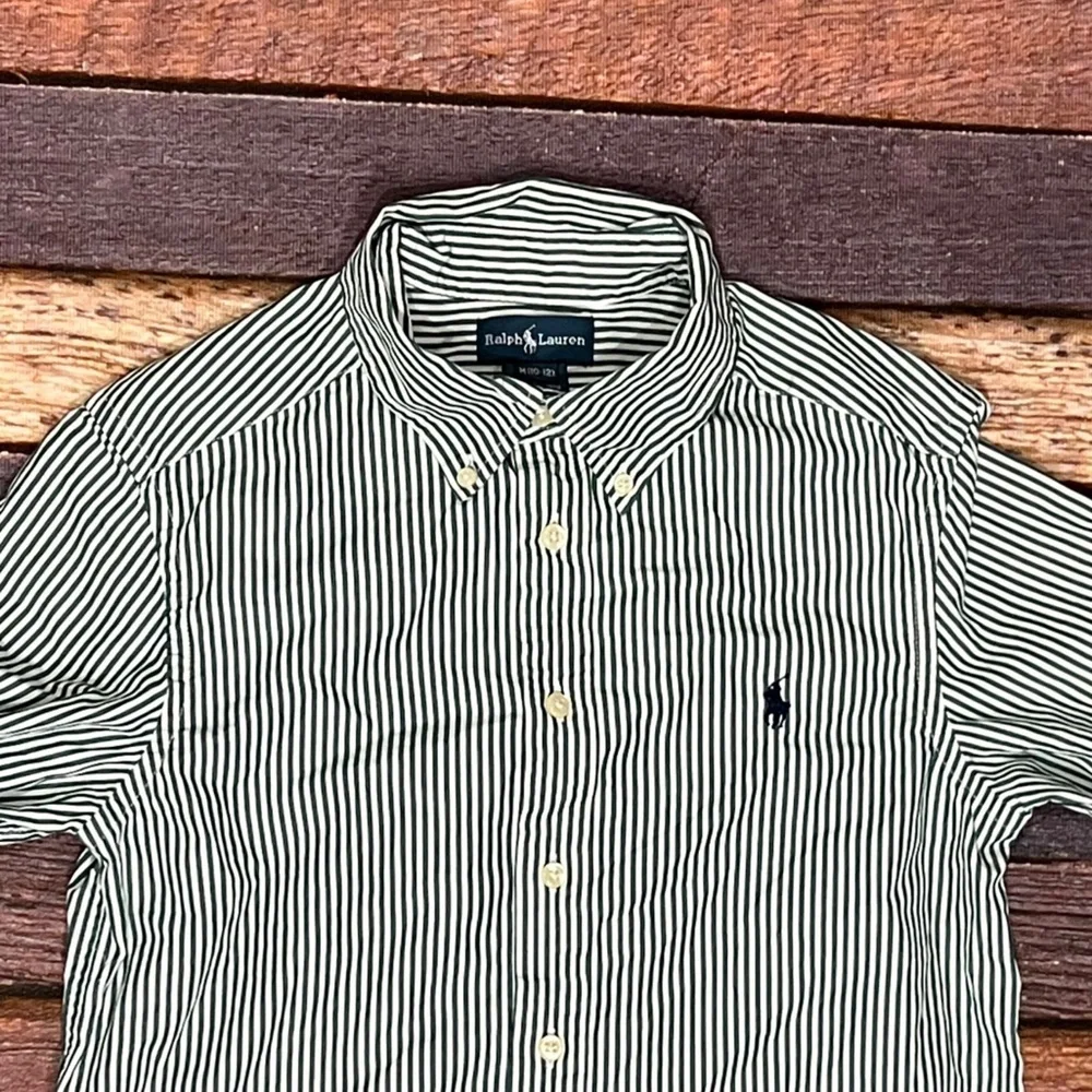 Polo Ralph Lauren Striped Button Down Youth Boys Kids Preppy Button Down Shirt